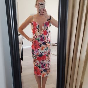 Floral Pencil Midi Dress